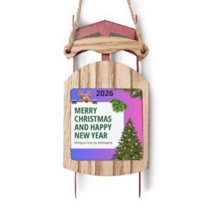 Wooden Sled Ornament