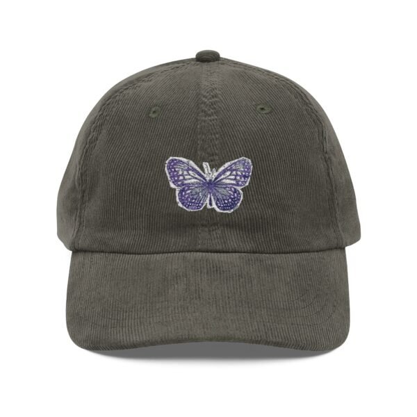 12322704656925346288_2048.jpeg Vintage Butterfly Embroidery Corduroy Cap - Stylish Dad Hat, Perfect for Outdoor Adventures, Fall Fashion, Gift for Nature Lovers