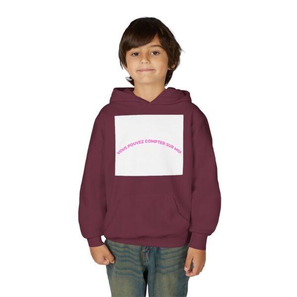 13186676575064065743_2048-1.jpeg Youth Hoodie with "Vous Pouvez Compter Sur Moi" Design - Cozy, Trendy Gift for Teens, Casual Wear, Inspirational Clothing, Unisex Fashion