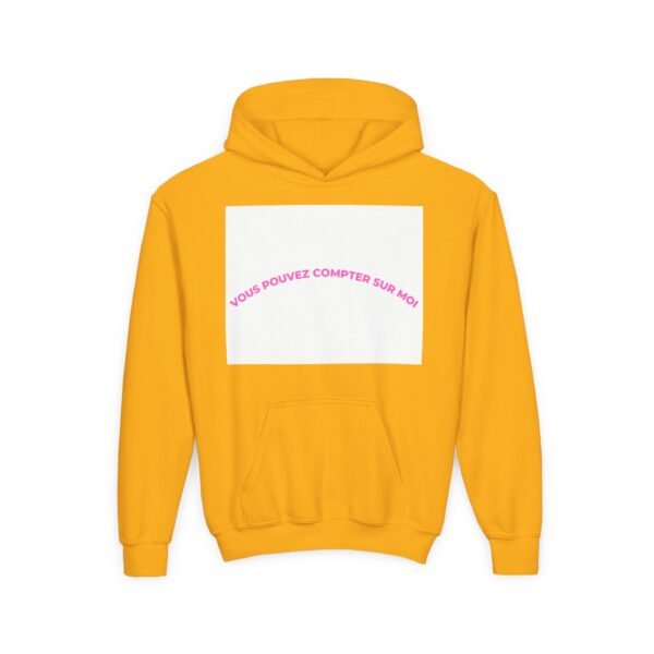 13854329422749880066_2048-1.jpeg Youth Hoodie with "Vous Pouvez Compter Sur Moi" Design - Cozy, Trendy Gift for Teens, Casual Wear, Inspirational Clothing, Unisex Fashion
