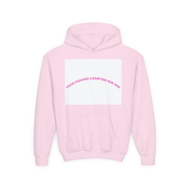 1449876840910681413_2048-1.jpeg Youth Hoodie with "Vous Pouvez Compter Sur Moi" Design - Cozy, Trendy Gift for Teens, Casual Wear, Inspirational Clothing, Unisex Fashion