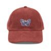 15744712476131504864_2048.jpeg Vintage Butterfly Embroidery Corduroy Cap - Stylish Dad Hat, Perfect for Outdoor Adventures, Fall Fashion, Gift for Nature Lovers