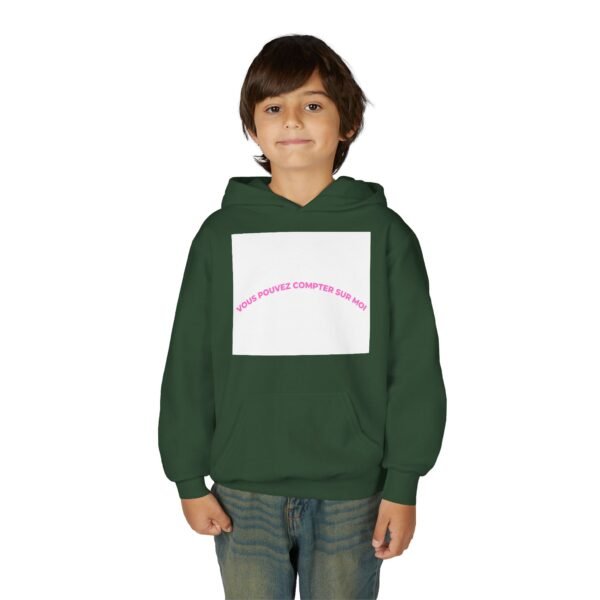 2229244348058836467_2048-1.jpeg Youth Hoodie with "Vous Pouvez Compter Sur Moi" Design - Cozy, Trendy Gift for Teens, Casual Wear, Inspirational Clothing, Unisex Fashion