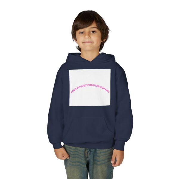 2744396950817760745_2048-1.jpeg Youth Hoodie with "Vous Pouvez Compter Sur Moi" Design - Cozy, Trendy Gift for Teens, Casual Wear, Inspirational Clothing, Unisex Fashion
