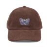 3433155644449767643_2048.jpeg Vintage Butterfly Embroidery Corduroy Cap - Stylish Dad Hat, Perfect for Outdoor Adventures, Fall Fashion, Gift for Nature Lovers