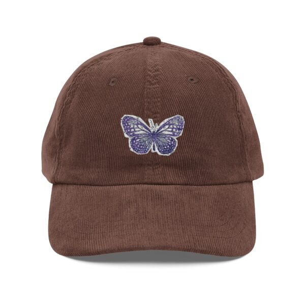 3433155644449767643_2048.jpeg Vintage Butterfly Embroidery Corduroy Cap - Stylish Dad Hat, Perfect for Outdoor Adventures, Fall Fashion, Gift for Nature Lovers