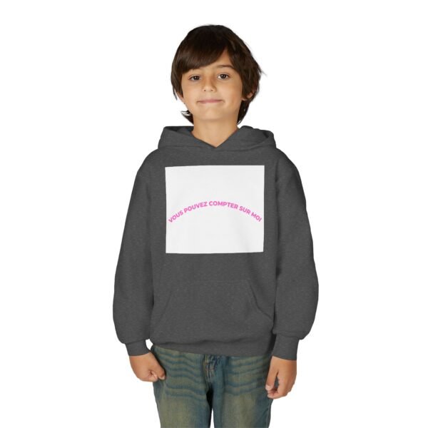 4221844731143990775_2048-1.jpeg Youth Hoodie with "Vous Pouvez Compter Sur Moi" Design - Cozy, Trendy Gift for Teens, Casual Wear, Inspirational Clothing, Unisex Fashion