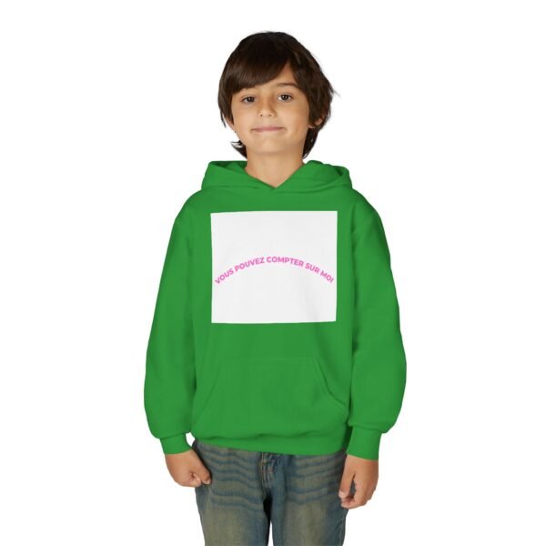 4640194071005002708_2048-1.jpeg Youth Hoodie with "Vous Pouvez Compter Sur Moi" Design - Cozy, Trendy Gift for Teens, Casual Wear, Inspirational Clothing, Unisex Fashion