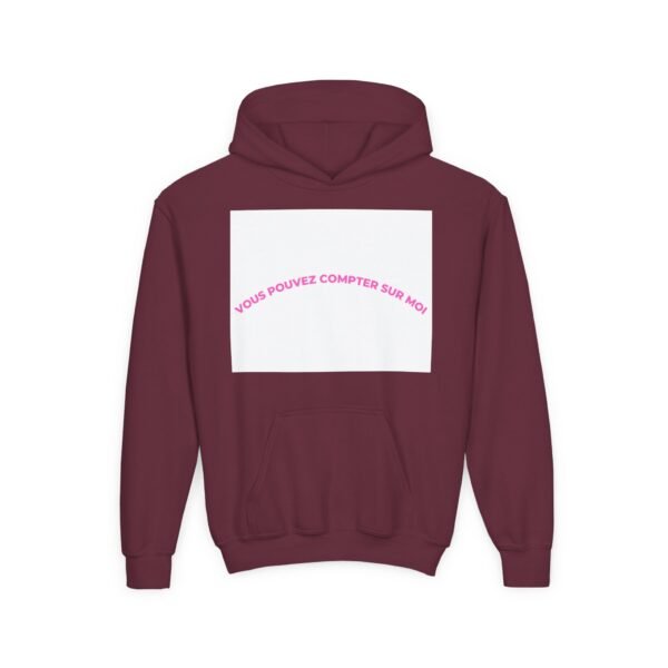 6452854561471324068_2048-1.jpeg Youth Hoodie with "Vous Pouvez Compter Sur Moi" Design - Cozy, Trendy Gift for Teens, Casual Wear, Inspirational Clothing, Unisex Fashion