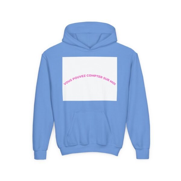 6945188480494044189_2048-1.jpeg Youth Hoodie with "Vous Pouvez Compter Sur Moi" Design - Cozy, Trendy Gift for Teens, Casual Wear, Inspirational Clothing, Unisex Fashion