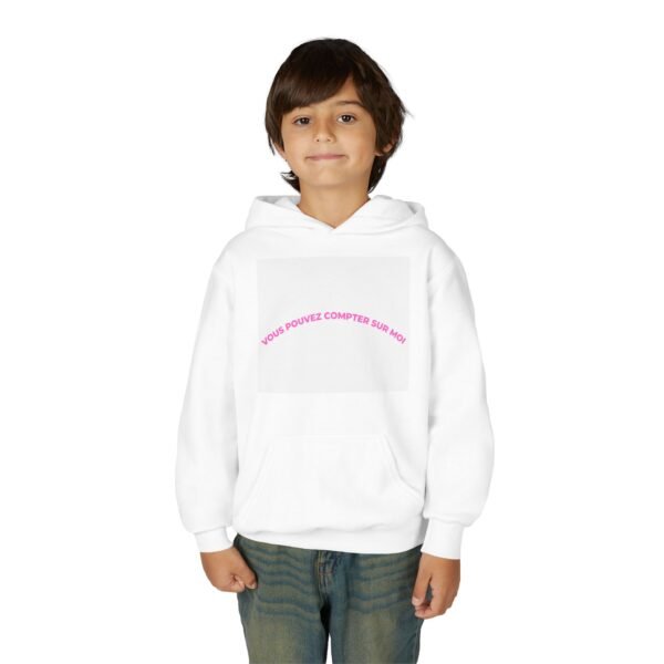 7958233108117345286_2048-1.jpeg Youth Hoodie with "Vous Pouvez Compter Sur Moi" Design - Cozy, Trendy Gift for Teens, Casual Wear, Inspirational Clothing, Unisex Fashion