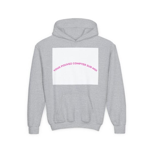 837059233321308653_2048-1.jpeg Youth Hoodie with "Vous Pouvez Compter Sur Moi" Design - Cozy, Trendy Gift for Teens, Casual Wear, Inspirational Clothing, Unisex Fashion